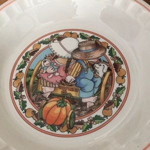 Vintage Watkins country kids collectors recipe plate